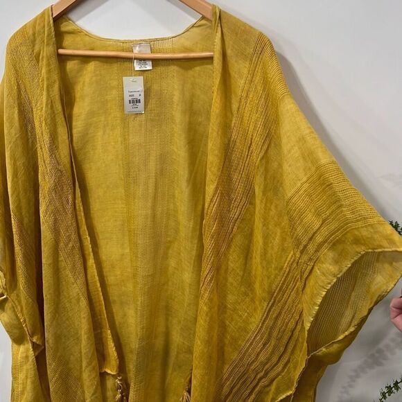 Francesca’s yellow boho cover up one size NWT - Picture 4 of 5